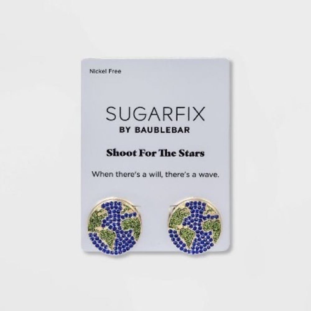 Baublebar Globetrotter Shoot for the Stars‎ World Globe Earrings Sugarfix